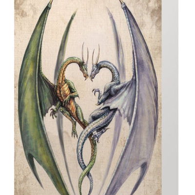 Entwined dragons set of 10 5x7 folded cards valentines love