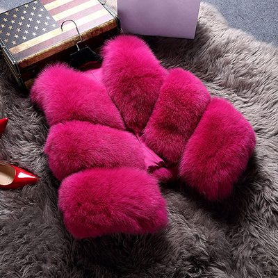 Trendy Sleeveless Faux Fur Waistcoats