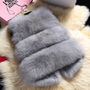 Trendy Sleeveless Faux Fur Waistcoats-3