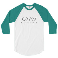 Unisex "God is greater" 3/4 Sleeve Raglan Shirt (Non-Organic) - Thumbnail 1