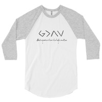 Unisex "God is greater" 3/4 Sleeve Raglan Shirt (Non-Organic) - Thumbnail 4