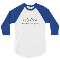 Unisex "God is greater" 3/4 Sleeve Raglan Shirt (Non-Organic) - Thumbnail 6