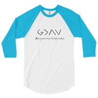 Unisex "God is greater" 3/4 Sleeve Raglan Shirt (Non-Organic) - Thumbnail 7