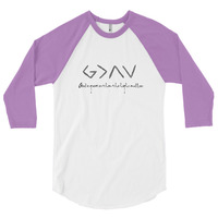 Unisex "God is greater" 3/4 Sleeve Raglan Shirt (Non-Organic) - Thumbnail 11