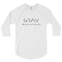 Unisex "God is greater" 3/4 Sleeve Raglan Shirt (Non-Organic) - Thumbnail 14