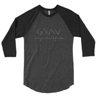 Unisex "God is greater" 3/4 Sleeve Raglan Shirt (Non-Organic) - Thumbnail 15