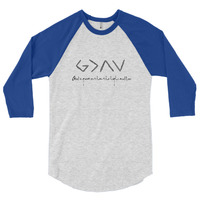 Unisex "God is greater" 3/4 Sleeve Raglan Shirt (Non-Organic) - Thumbnail 16