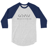 Unisex "God is greater" 3/4 Sleeve Raglan Shirt (Non-Organic) - Thumbnail 17