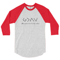 Unisex "God is greater" 3/4 Sleeve Raglan Shirt (Non-Organic) - Thumbnail 18
