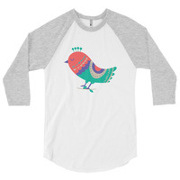 Unisex "Sweet Bird" 3/4 Sleeve Raglan Shirt (Non-Organic) - Thumbnail 1