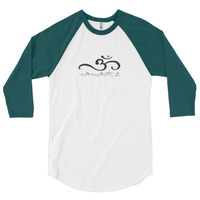 Unisex "Om Namaste" 3/4 Sleeve Raglan Shirt (Non-Organic) - Thumbnail 2