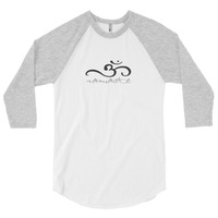 Unisex "Om Namaste" 3/4 Sleeve Raglan Shirt (Non-Organic) - Thumbnail 4