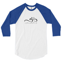 Unisex "Om Namaste" 3/4 Sleeve Raglan Shirt (Non-Organic) - Thumbnail 6