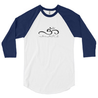 Unisex "Om Namaste" 3/4 Sleeve Raglan Shirt (Non-Organic) - Thumbnail 7