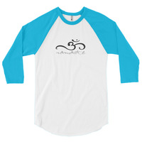 Unisex "Om Namaste" 3/4 Sleeve Raglan Shirt (Non-Organic) - Thumbnail 8