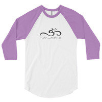 Unisex "Om Namaste" 3/4 Sleeve Raglan Shirt (Non-Organic) - Thumbnail 12