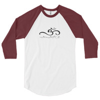 Unisex "Om Namaste" 3/4 Sleeve Raglan Shirt (Non-Organic) - Thumbnail 14