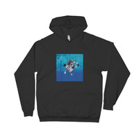 Unisex "Nirvana Cat" Cotton Fleece Hoodie (Non-Organic) - Thumbnail 1