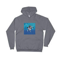 Unisex "Nirvana Cat" Cotton Fleece Hoodie (Non-Organic) - Thumbnail 2
