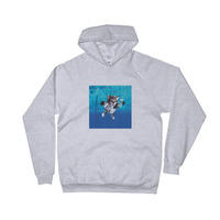Unisex "Nirvana Cat" Cotton Fleece Hoodie (Non-Organic) - Thumbnail 4