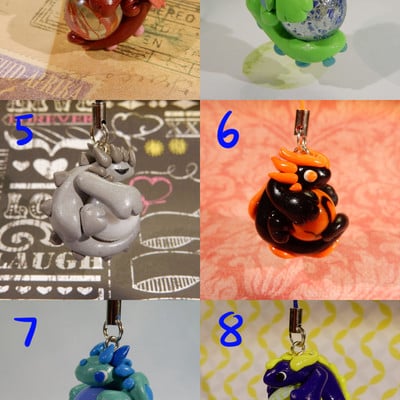 Dragon marble charms 3