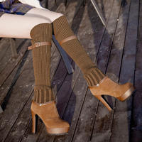 Removable Elastic Knee-High Canister Multifunction Boots - Thumbnail 2