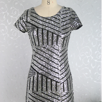 Attractive black and gold sequin dress,dresses - Thumbnail 2