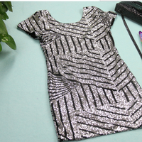 Attractive black and gold sequin dress,dresses - Thumbnail 3