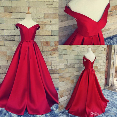 Simple design prom dress,off-shoulder prom dress,ball gown prom dress, cute prom dress,pd160164 - Thumbnail 3