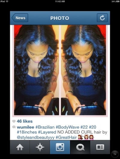  Brazilian 22 inch Virgin hair Wavey or straight
