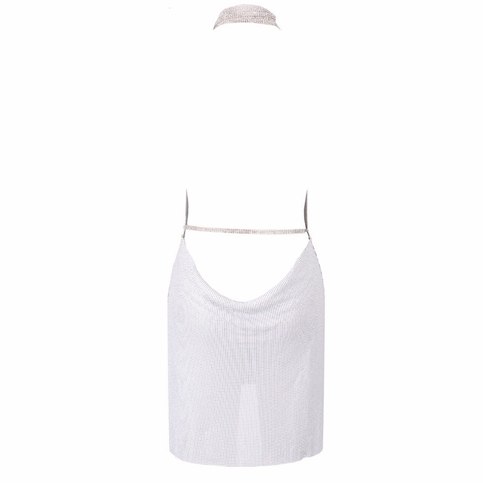 White Glittery Shine Mini Dress