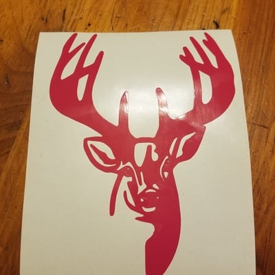Outdoor vinyl deer decal handmade hot pink