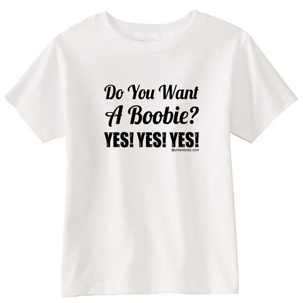 Boy, Girl, Unisex Children's T-shirt-WWE Daniel Bryan Inspired " Do you want a boobie? YES, YES, YES "