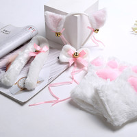 Very Cute cat ears Hair band cat tail cat gloves bell suit  - Thumbnail 2