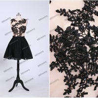 Black Short Prom Dress Homecoming Dresses pst0967 - Thumbnail 1