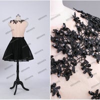 Black Short Prom Dress Homecoming Dresses pst0967 - Thumbnail 2