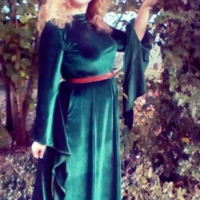 Velvet guinivere gown--custom to order in your size and color - Thumbnail 3