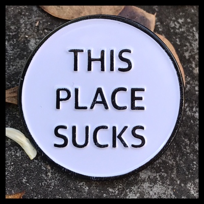 This place sucks enamel pin 147