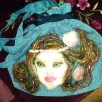 Fairy face handbag-evening bag-purse - Thumbnail 2