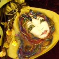 Fairy face handbag-evening bag-purse - Thumbnail 4
