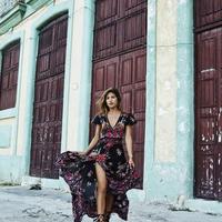 Sexy V-Neck Print Dress   92803 - Thumbnail 2