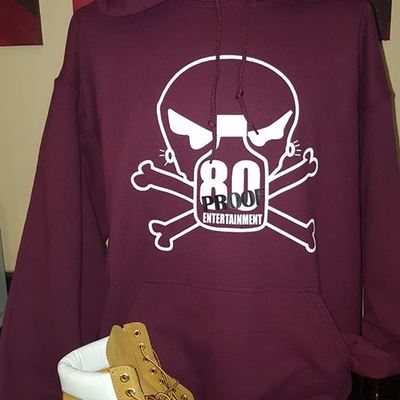 80 proof entertainment logo hoodie