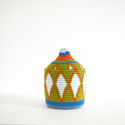  berber basket handwoven vintage moroccan berber wool lidded basket 