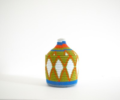  Berber Basket Handwoven Vintage Moroccan Berber Wool Lidded Basket 