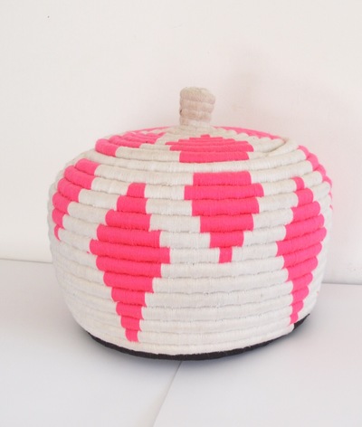  SOLD SOLD SOLD Berber Basket Handwoven Moroccan Berber Wool Lidded Basket 