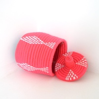  SOLD SOLD SOLD Berber Basket Handwoven Moroccan Berber Wool Lidded Basket  - Thumbnail 3