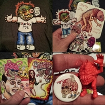 Harley Poe/BrainWaves Shirt/Stickers pack