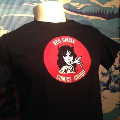 Red circle comics group t shirt