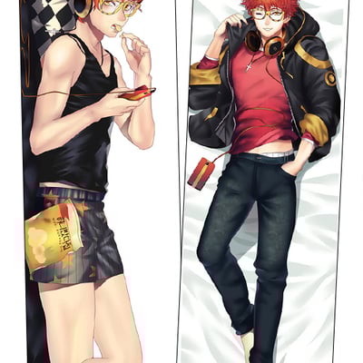 New mystic messenger male dakimakura hugging pillow cover luciel choi 707 zen hyun ryu jumin han