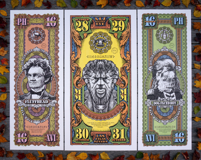 Phish COMPLETE FALL SET Dog Faced Boy/Fluffhead/Wolfman's Matching 3 Print Set